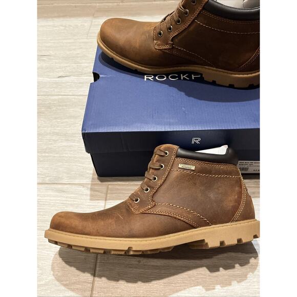 ROCKPORT Rugged Bucks Men 8.5 M Waterproof Boot Brown V81619 Lace Up main image 13